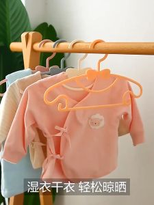 GREENSINDOOR 50PCS Kids Baby Clothes Cute Cartoon Ribbon Hanger Anti Slip Cloth Holder Baju Sangkut Bayi儿童衣架