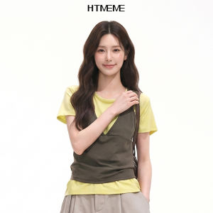 HTMEME | Champagne Bubbles Simple Korean Design T-shirt Halter Top Set