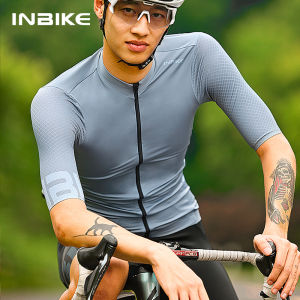 INBIKE Breathable Cycling Jersey Quick Drying with Pockets Lightweight Mens Summer MTB Bike Shirt Bicycle Short Sleeve