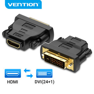 Vention DVI to HDMI 1.4 Adapter Bi-directional DVI D 24+1 Male to HDMI Female Cable Connector 1080P for Projector HDMI to DV PC PS3 Projector HDTV DVI to HDMI Adapter Gilding