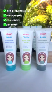 FEMME || PIGEON TEENS FACIAL FOAM / FACE WASH 100ml & 40ml Acne Care | All Skin Type | Deep Cleansing & Oil Control | Daily Mild Cleansing | Acne Care | Sabun Cuci Muka Pembersih Wajah Kulit Kering Sensitif Berjerawat