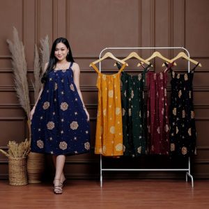 REALPICT COD DASTER JUMBO YUKENSI LD 140 DASTER BUSUI MOTIF GANGSING TANPA LENGAN TALI SATU KEKINIAN