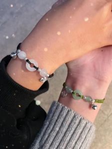 Adjustable Handmade Woven Bracelet Womens Style Peace Buckle for Best Friends Couples Unique Fresh out Ethnic Fashion Jewelry