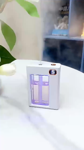 Silent Ultrasonic Aroma Diffuser with Timer and Auto Spray Wall Mount or Desktop with Night Light Use USB Charging