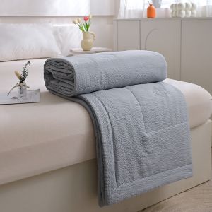 Màu trơn kiểu Bong Bóng điều hòa không khí chăn Nữ Hoàng King size da mềm mại thân thiện Chăn mùa hè comforters đồng bằng