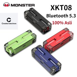 Created electrons Headset bluetooth full bass Original TWS Monster XKT08 Wireless Earphone Bluetooth Stereo Bass Gaming Headphone Mini Earbuds