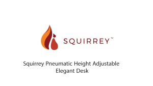 Squirrey Pneumatic Height Adjustable Elegant Desk - 700-1150mm Pneumatic Lifting 15kg Load Wheel