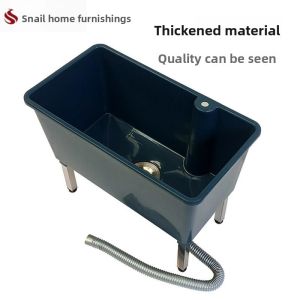 FEIZHUXIANSEN | Thick Plastic Home Use Dishwashing Sink Deep Narrow Edge Mop Basin Square Bucket