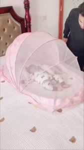 Màn Chụp Trẻ Em Gấp Gọn Viền Che Ánh Sáng An Toàn Cho bé