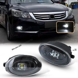 2 Đèn Sương Mù LED 12V Màu Đen Cho Honda Accord 2008-2013 Civic 2009-2015 Jazz Fit 2012-2014 Phụ Kiện Ô Tô Có Đèn Chạy Ban Ngày