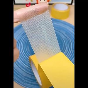 <Malaysia Stock>Grid Double-Sided Non-mark Transparent Cloth Based Fixed Carpet Tape High Adhesive Mesh Fiber 地毯胶带 布基双面胶