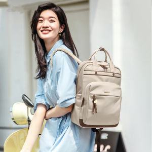 MINGKE Laptop Bag 13 14 15.6 inch Backpack Schoolbag for Women Shockproof Business Elegant Trendy