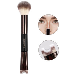 Double-ended Nose Contour U-Shaped Makeup Brush for Sculpting And Defining Double Head Foundation Highlighter Nose Shadow Brush