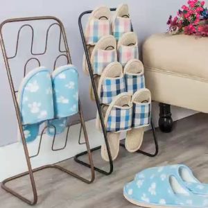 Shoe Rack Organizer Slipper Rack Bathroom Bedroom Living Room Simple Storage Rack Iron Multi-Layer