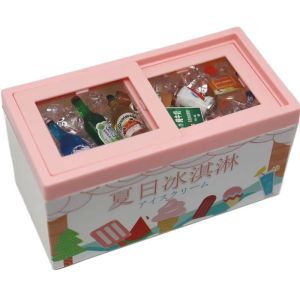 Mini Ice Cream Freezer Dollhouse Simulation Toy Snack Cone Beverage Play Food for Children House Role Play Toys Plastic Model