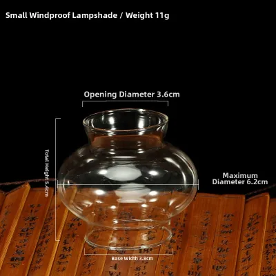 Adjustable Glass Lampshade Windproof Cover Candle Oil Lamp Accessories Home Decor Buddhist Altar Supplies Long Burning Lamp