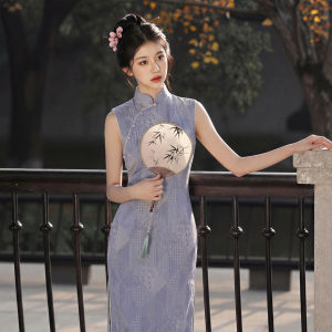 Sleeveless Vintage Modified Cheongsam Dress