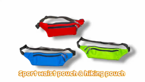 Beg Sukan Waterproof 2 Pockets Running Waist Pouch Bag Belt Fitness Jogging Cycling Beg Sport Hiking 运动腰包