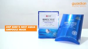 SNP 24K Gold Collagen & Birds Nest Aqua Ampoule Mask (10s) – Firming Hydrating Anti-Wrinkle Soothing Glow Boost