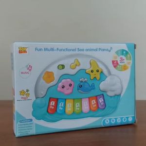 Multi Fungsi Mainan Musik Piano Anak dan Suara Hewan Lampu LED Set Lengkap
