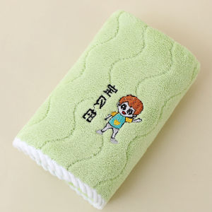 Family Pack Soft Absorbent Embroidered Towels for Children And Babies Boys And Girls Cotton Coral Fleece Towels