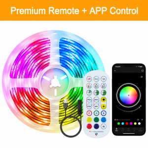 Smart Bluetooth 5050 RGB LED Strip USB Dimmable Multicolor LED Tape TV Backlight Bedroom Wall Indoor Home Xmas Festival Decor