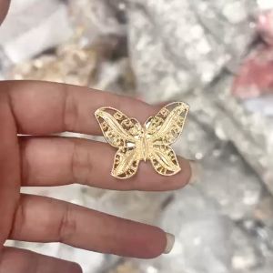 Ghim cài áo hình bướm vàng size 3cm tag cài áo sơ mi
