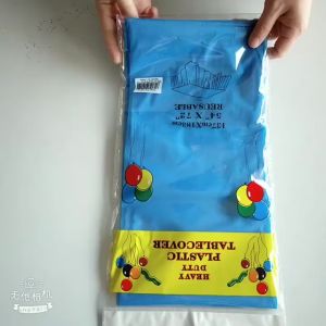 🇲🇾 🏆 137cm x 183cm Table Cloth Cover Birthday Party Plastic Pure Cover Disposable Multicolour Plastik Meja Kain 一次性生日桌布