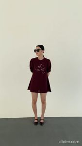 OFEYA - Nami Mini Dress - Casual Puffy Dress - Dress Linen Wanita