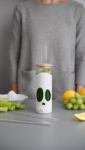 OTOTO Bonesy - Tumbler with 2 Straws