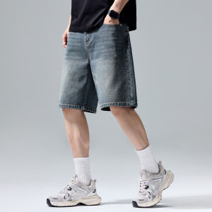 Wood soon | Mens Summer Washed Distressed Denim Shorts