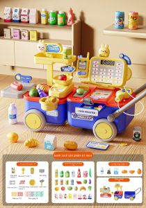 Đồ Chơi Giáo Dục Giỏ Hàng Siêu Thị cho Trẻ Em
