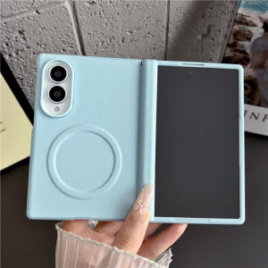 [Compatible with Magsafe] for Samsung Galaxy Z Fold 8 Case [Hinge Protection] [Built-in Screen Protector] All-Inclusive Leather Hard PC Shockproof Protective Z Fold 8 Cover