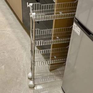DIHUANTUO | Transparent Multi-Layer Movable Storage Shelf