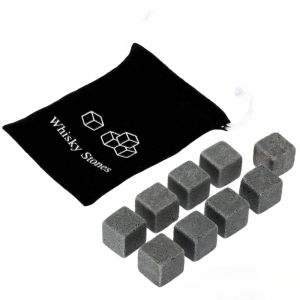 Whiskey Stones Sipping Ice Cube Cooler Reusable Whisky Ice Stone Whisky Natural Rocks Bar Wine Cooler Party Wedding Gifts