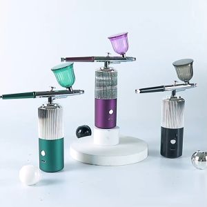foreverlily Phun Nano Nguyên tử hóa Micron 03mm Trẻ hóa oxy siêu cao dành cho sơn trang điểm Làm móng tay Bàn chải không dây cầm tay