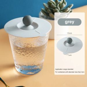 1/4PC Anti-dust Tea Coffee Sealed Lid Round Universal Food Grade Mug Lid Portable Mug Cup Cover Silicone Cup Lid Cup Accessories