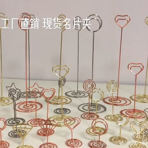 1Pc Heart Shape Metal Card Holder Hiasan Gold Rose Gold Wedding Table Number Memo Photo Note Clip Stand