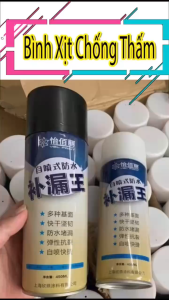 Chai Xịt Chống Thấm Tự Phun 450ML Cho Khe Nứt Tường Nhà Mối Nối Mái Tôn Và Điểm Quanh Ống Nước