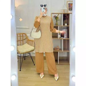 SETELAN WANITA KAOS KNIT TERBARU / SETELAN KEKINIAN TERLARIS