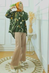 Abdi Fashionable Kemeja OVERSIZE Rayon Viscose Motif Cantik