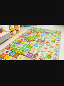 FoldableThickened Double Sided Pattern Kids Playmat Baby Non-slip Crawling Mat odorless and Harmless