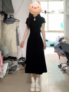 LIRUSHAN | New Chinese Style Black Cheongsam Dress For Petite