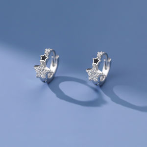 OUGUI | Sterling Silver Star-studded No-remove Ear Studs