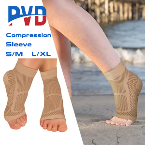 PVD 1Pair Plantar Fasciitis Socks with Arch Support - Ankle Compression Sleeve BraceToeless Socks for Foot Pain Relief Swelling