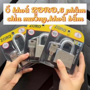 Ổ khóa ZORO 6 phân chìa muỗng thép cứng hardened khóa cửa bấm không cần chìa công nghệ mỹ