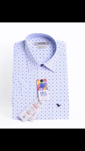 Áo sơ mi Việt Tiến tay ngắn vải hoa hồng (S-XL)