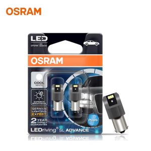 Osram | OSRAM S25 Upgrade LED Signal Light 9456CW White 12V 2.5W 1156 P21W LEDriving SL Advance LED Car Bulb Brake Position Stop Lamp 2X