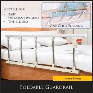 Bed Rail No Punch Baby Bed Guard Rail Foldable Guardrail Bed Fence For Baby The Elderly Pregnant Woman