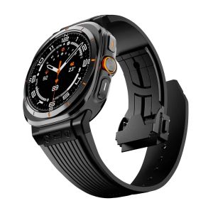 Luxury Silicone Band for Samsung Galaxy Watch 7Ultra 47mm Stainless Steel Buckle Sport Bracelet for Galaxy Watch Ultra Men Strap